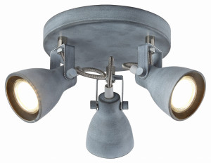 Ash lampa sufitowa plafon 3x40w gu10 szary mat