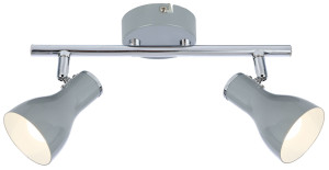 Julie lampa sufitowa listwa 2x40w e14 szary