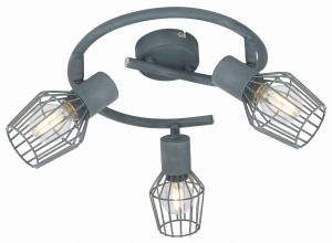 Viking lampa sufitowa spirala 3x40w e14 szary