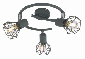 Verve lampa sufitowa spirala 3x40w e14 matowy szary