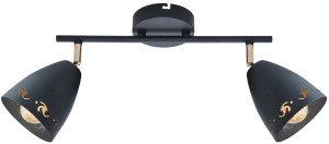 Coty lampa sufitowa listwa 2x40w e14 czarny