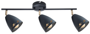 Coty lampa sufitowa listwa 3x40w e14 czarny