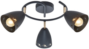 Coty lampa sufitowa spirala 3x40w e14 czarny