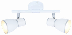 Fido lampa sufitowa listwa 2x40w e14 biały+chrom