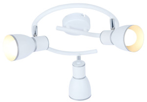 Fido lampa sufitowa spirala 3x40w e14 biały+chrom