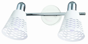 Discovery lampa sufitowa listwa 2x40w e14 chrom/biały