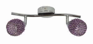 Clear lampa sufitowa listwa 2x40w g9 fiolet