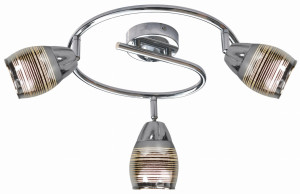 Milton lampa sufitowa spirala 3x10w e14 led chrom
