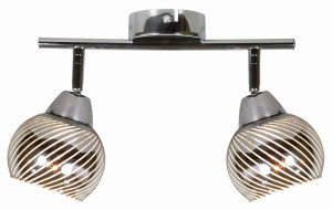 Fort lampa sufitowa listwa 2x10w e14 led chrom