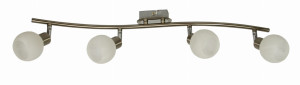 Alabaster lampa sufitowa listwa 4x40w g9 satyna+chrom