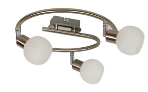 Alabaster lampa sufitowa spirala 3x40w g9 satyna+chrom