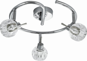 Bombola lampa sufitowa spirala 3x40w g9 chrom bez żarówek