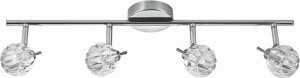Bombola lampa sufitowa listwa 4x40w g9 chrom bez żarówek