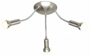 Arc lampa sufitowa plafon 3x40w e14 satyna nikiel
