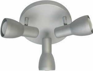 Picardo lampa sufitowa plafon 3x40w e14 szaro srebrny