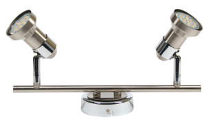 Arkon lampa sufitowa listwa 2x50w gu10 sat nikiel+chrom bez żarówek