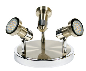 Arkon lampa sufitowa plafon 3x50w gu10 sat nikiel+chrom bez żarówek