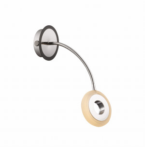 Arm lampa kinkiet 1x5w led czarny/chrom