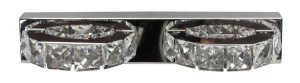 Shipi lampa kinkiet 2x3w led kryształki stal nierdzewna