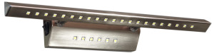 Forte led 3 lampa kinkiet 7w led rurka trójkątna z wyłącznikiem satyna