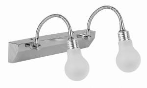 Acrylic led lampa kinkiet 2x2w led chrom biały