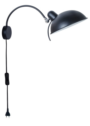 Nora lampa kinkiet 1x40w e14 czarny