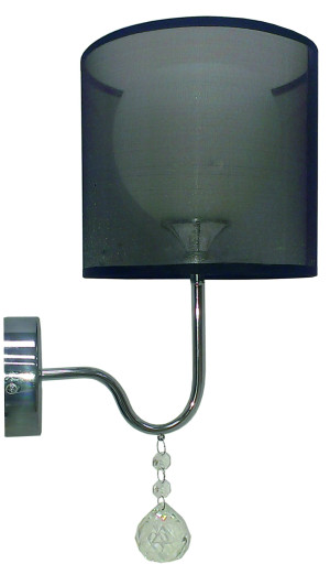 Brava lampa kinkiet d-22 1x60w e27 czarny