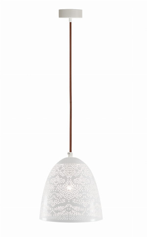 Bene lampa wisząca 20/21 stożek 1x60w e27 ażurowy biały