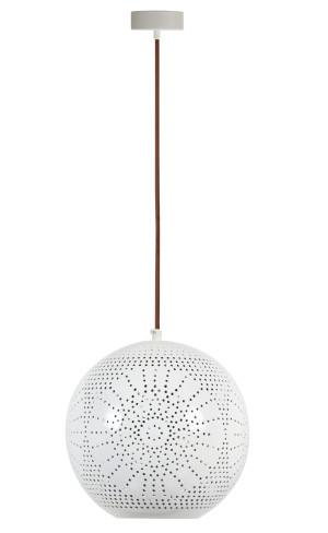 Bene lampa wisząca 25 kula s 1x60w e27 ażurowy biały