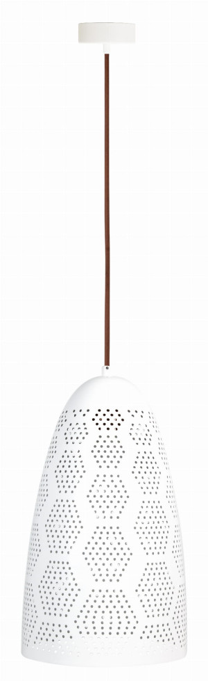 Bene lampa wisząca 20/33 stożek 1x60w e27 ażurowy biały