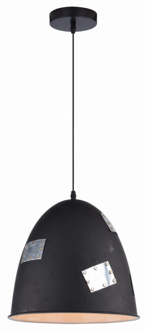 Patch lampa wisząca 29 1x60w e27 czarny + chromowany dekor