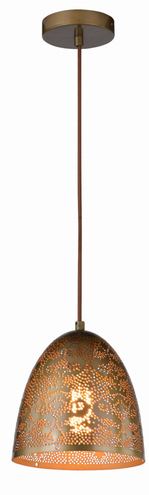 Sfinks lampa wisząca 20/21 stożek 1x60w e27 ażurowy patyna