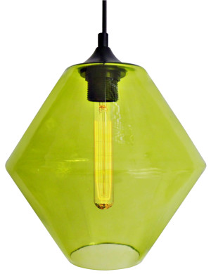 Bremen lampa wisząca 20 1x60w e27 klosz zielony + żarówka