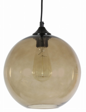 Edison lampa wisząca 25 1x60w e27 brązowy + żarówka