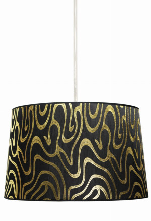 Tiger lampa wisząca 40 1x60w e27 czarno-złoty