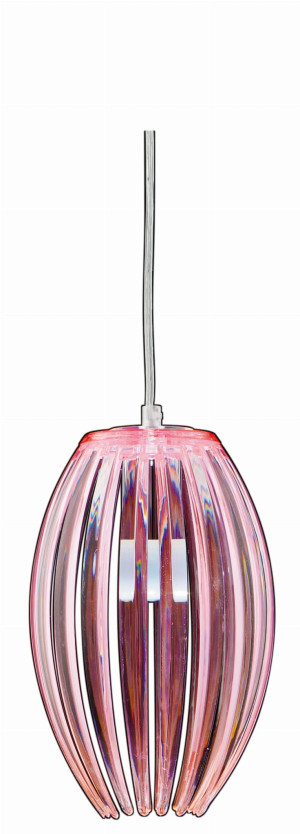 Abuko lampa wisząca 1x60w e27 różowy mały