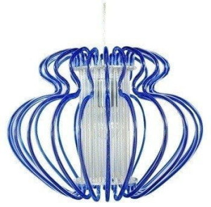 Imperia lampa wisząca 1x60w e27 450x330 mała niebieska promocja