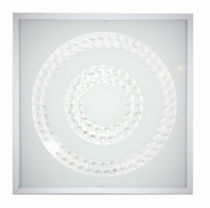 Lux lampa sufitowa plafon 29x29 16w led 4000k biały podwójny ring