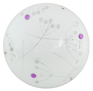 Floral lampa sufitowa plafon 30 1x10w led 6500k fiolet