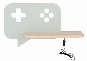 Console lampa kinkiet ścienny 5w led iq kids z przewodem z wł. i wtyczką miętowy