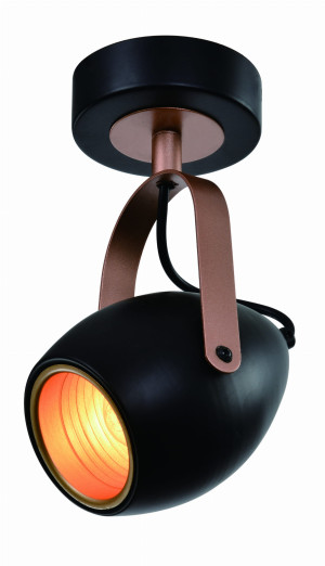Anica lampa kinkiet czarny 1x40w e14 odbłyśnik złoty