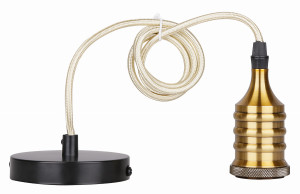 Zawiesie metalowe rl-lpp060a 1x60w e27 czarny/patyna