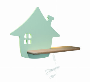 House lampa kinkiet 4w led 4000k kp iq kids z przewodem z wł. i wtyczką miętowy