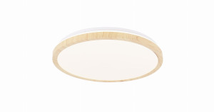 Lampa sufitowa gandava plafon 18w led biało drewniany 4000k