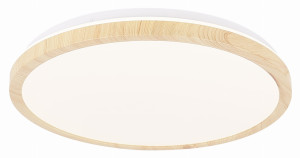 Lampa sufitowa gandava plafon 36w led biało drewniany 4000k