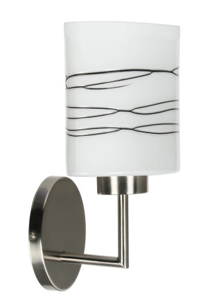 Lampa visola kinkiet 1x60w e27 nikiel mat/brązowe paski