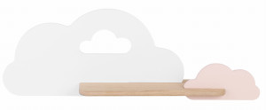 Lampa cloud kinkiet ścienny 5w led iq kids biały+różowy