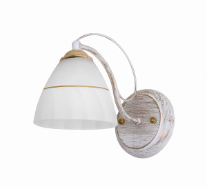 Lampa fanetta kinkiet 1x60w e27 biało złoty