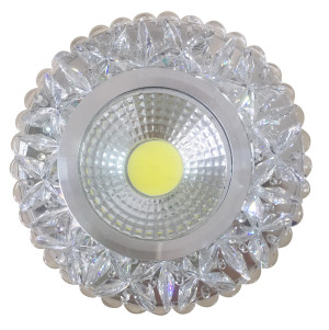 Oprawa stropowa stała okrągła sak-03 al/tr 5w led cob 230v szkło akrylowe bezbar