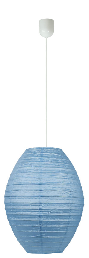 Lampa kokon w ształcie ula papierowa niebieski 40x55cm/linka